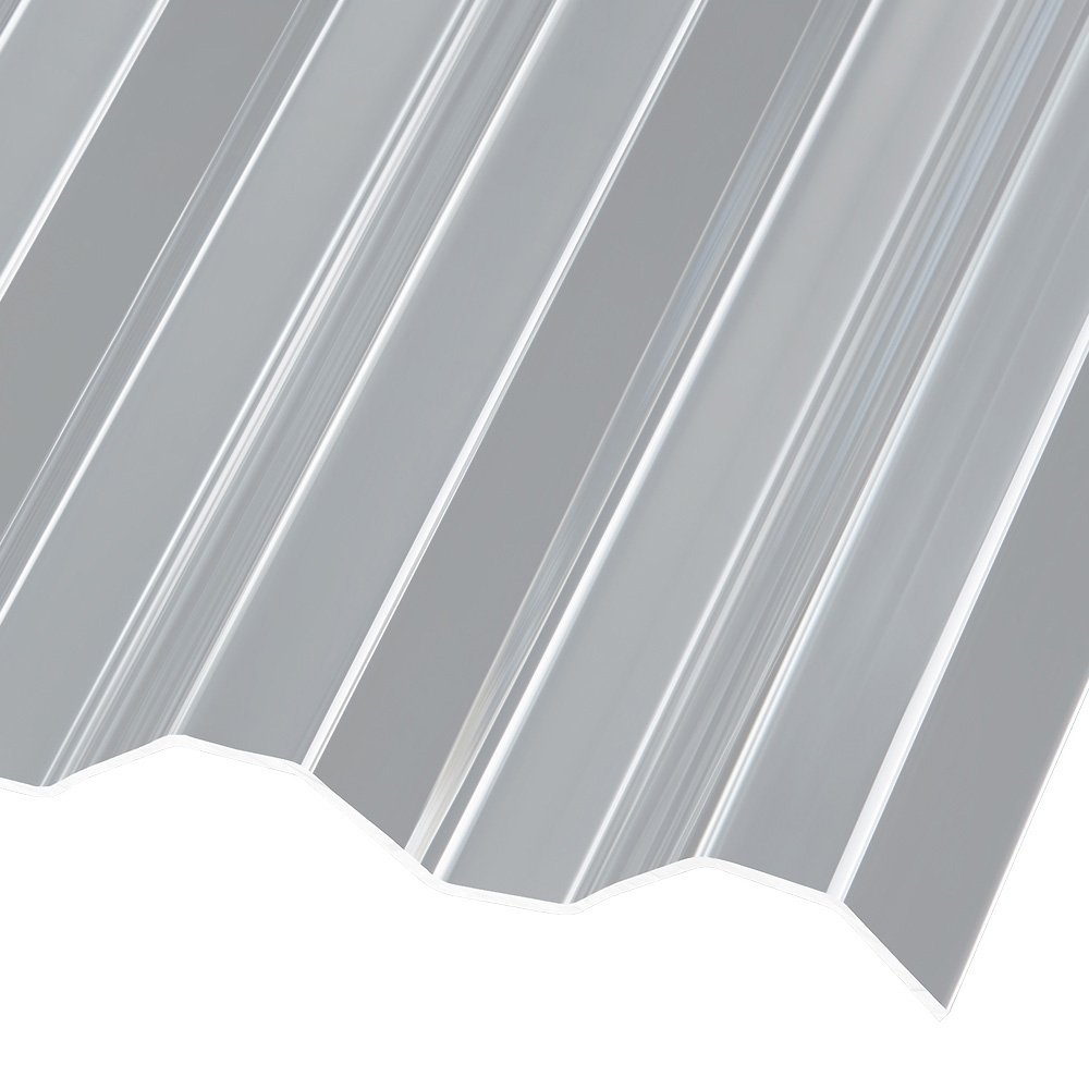 Wellplatten Polycarbonat 0,8 mm Trapez 76/18 klar/farblos - e-stegplatten