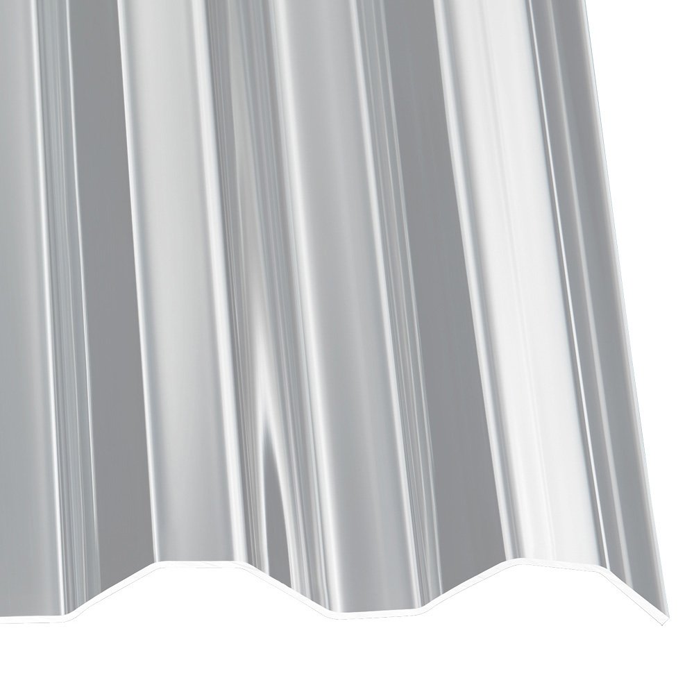 Wellplatten Polycarbonat 0,8 mm Trapez 76/18 klar/farblos - e-stegplatten