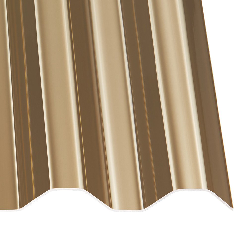 Wellplatten Polycarbonat 0,8 mm Trapez 76/18 bronze - e-stegplatten