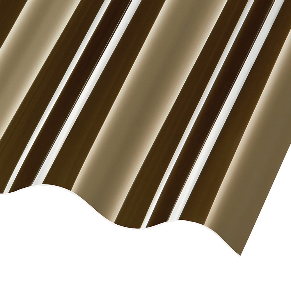 Acryl Wellplatten 3mm Wabenstruktur Sinus 76/18 bronze - e-stegplatten