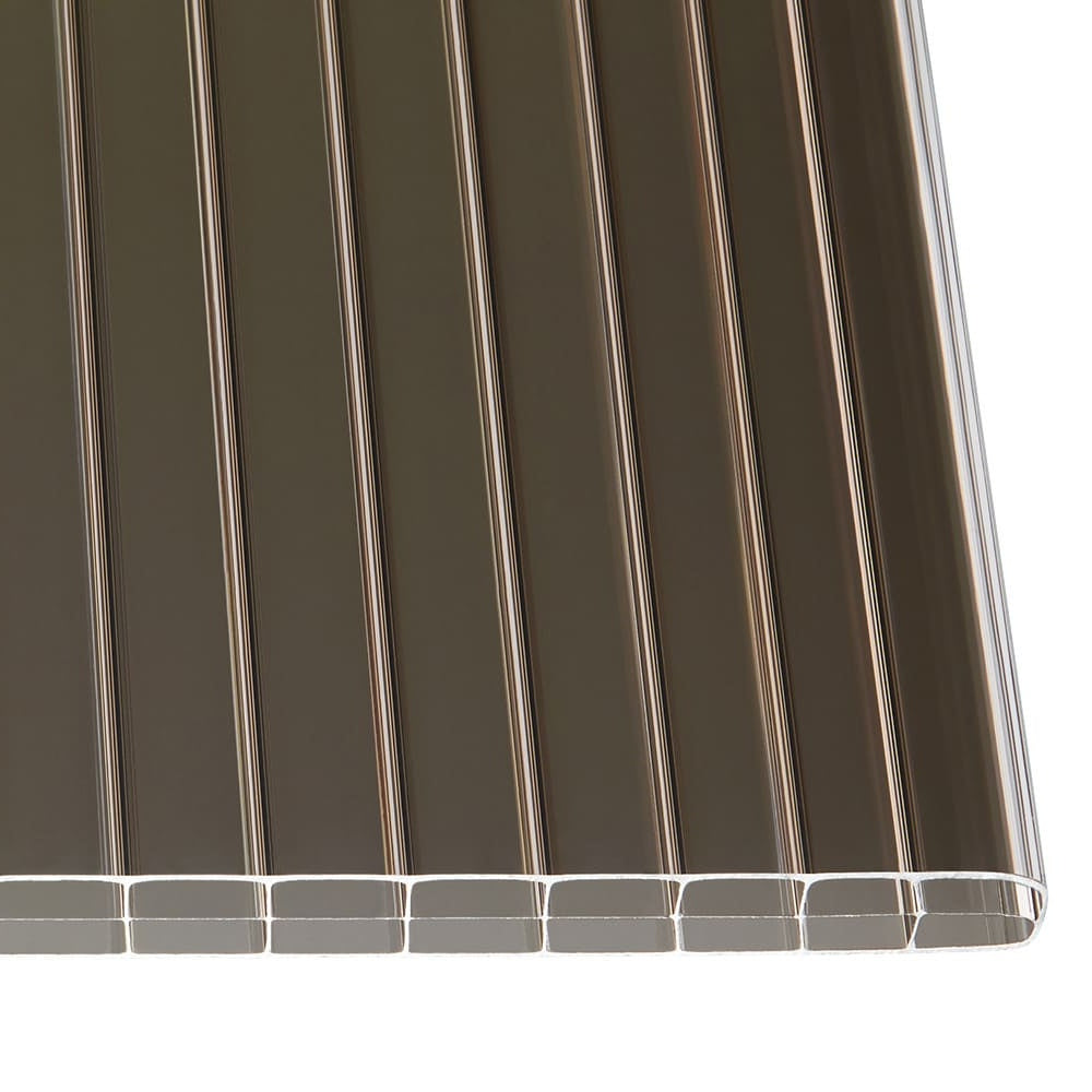 Doppelstegplatten 16mm Polycarbonat 3-Fach Struktur bronze - e-stegplatten