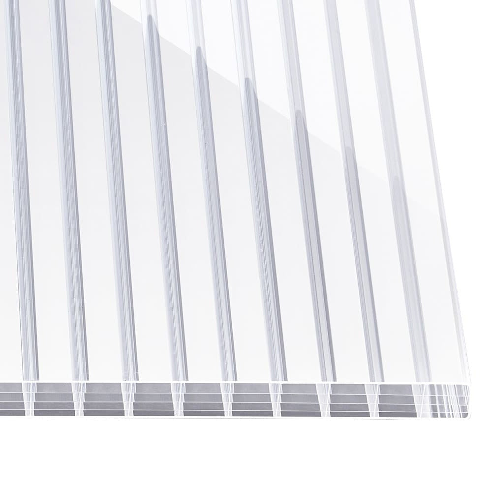 Doppelstegplatten 16mm Polycarbonat gestreift klar/weiß - e-stegplatten