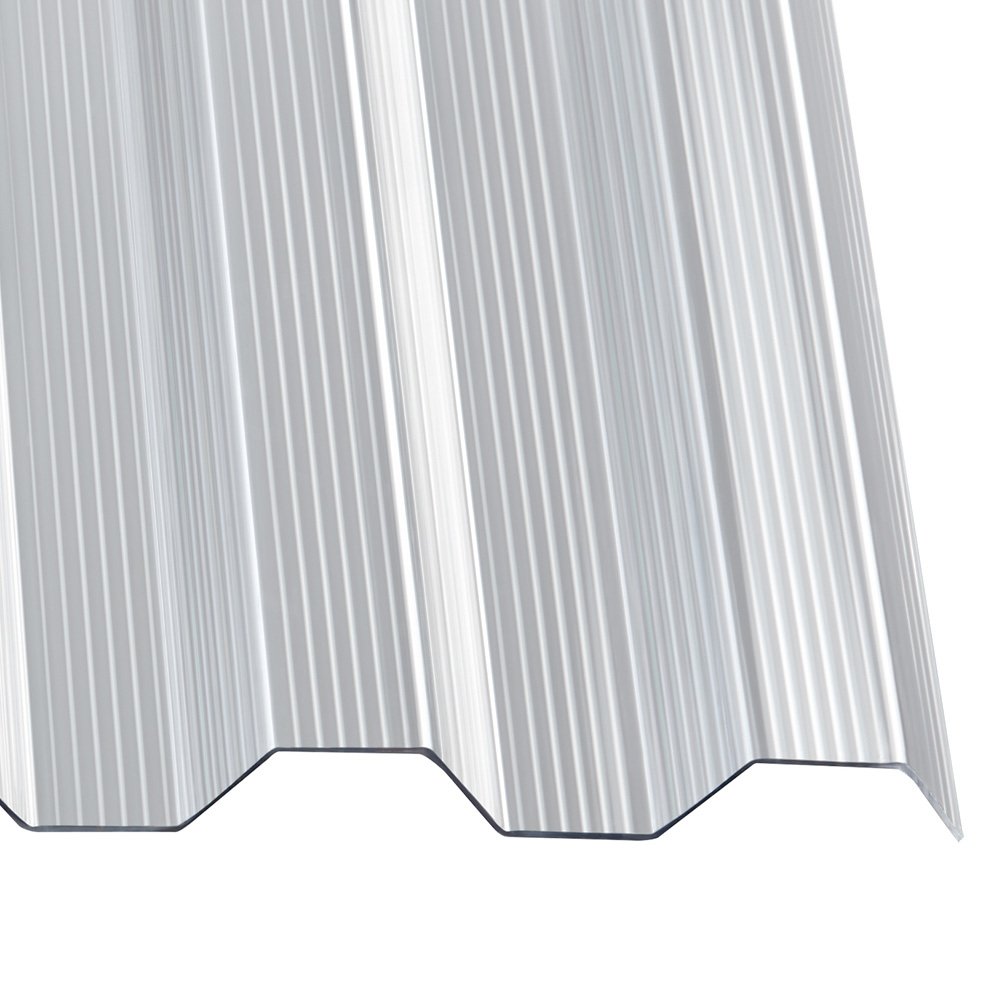 Lichtplatten Trapezplatten Polycarbonat 1,4 mm Gerillt 76/18 klar/farblos - e-stegplatten