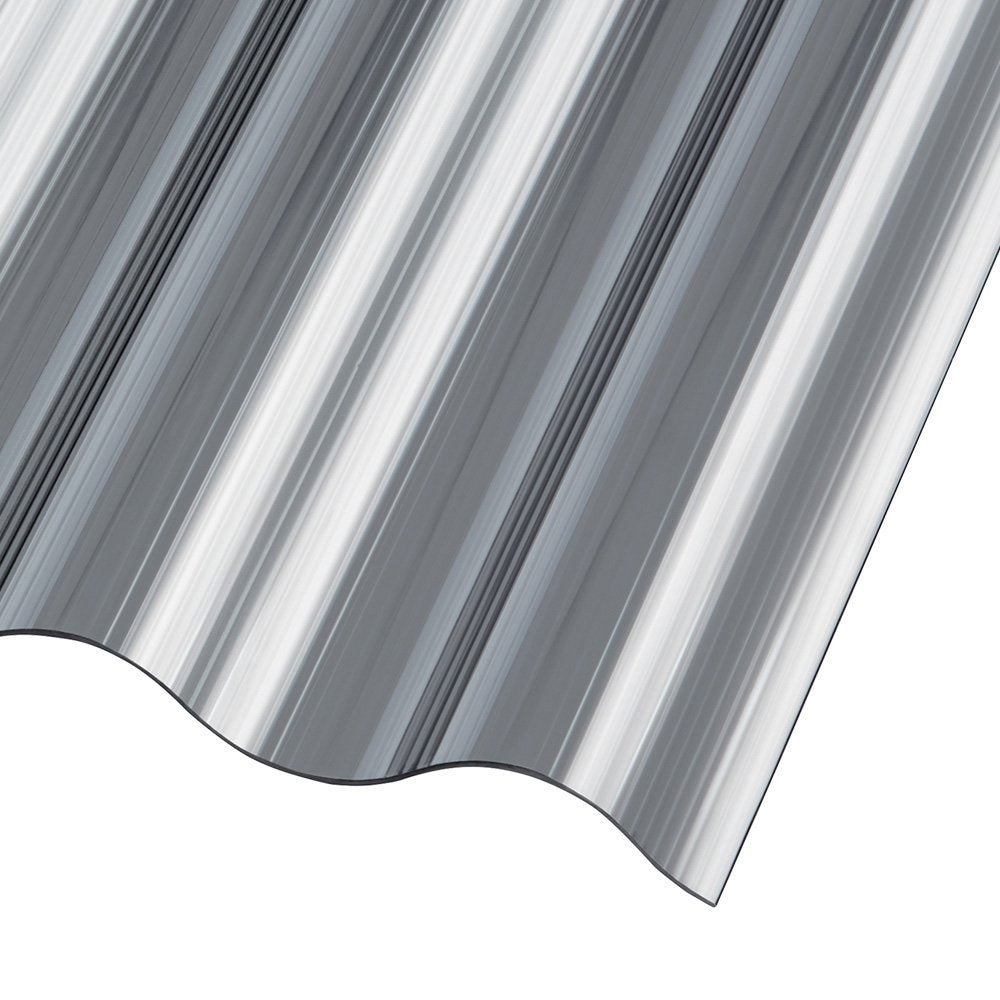 Wellplatten Polycarbonat 1,4 mm Gerillt Sinus 76/18 anthrazit - e-stegplatten