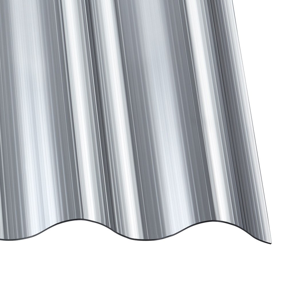 Wellplatten Polycarbonat 1,4 mm Gerillt Sinus 76/18 anthrazit - e-stegplatten