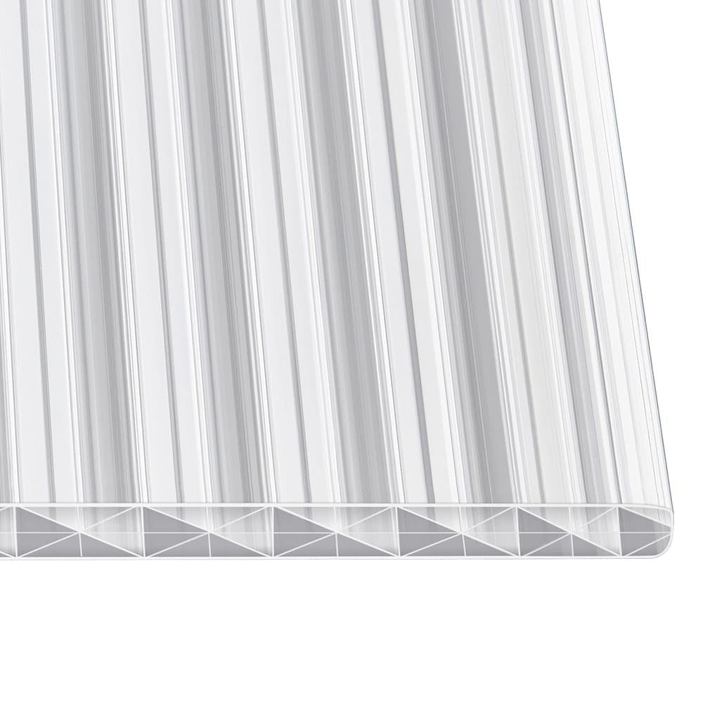 Doppelstegplatten 16 mm Polycarbonat X-Struktur klar/farblos - e-stegplatten