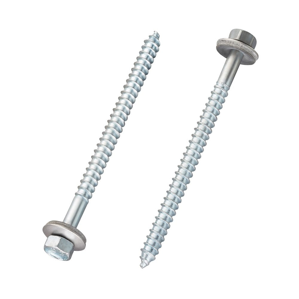 Edelstahlschrauben 3/8“ Kopf, mit Neoprendichtung zur Befestigung auf Holz - e-stegplatten