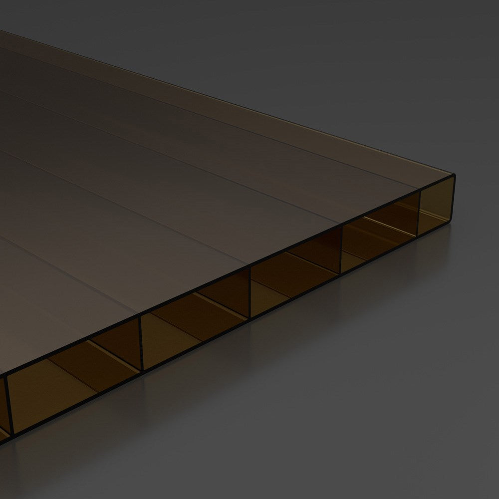 Doppelstegplatten 16mm Acrylglas bronze - Detailansicht | Glassystem für Außenbereich