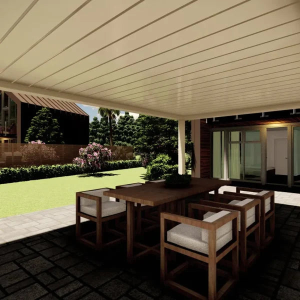 Bioklimatische Pergola mit kippbaren Dachlamellen - Hauptbild | Hochwertige Aluminium-Pergola für Garten und Terrasse