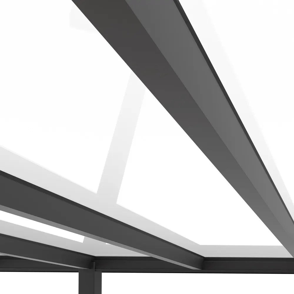 Terrassendach Alu Anthrazit mit 8mm VSG Glas klar/farblos - weitere Ansicht | Glassystem für Außenbereich