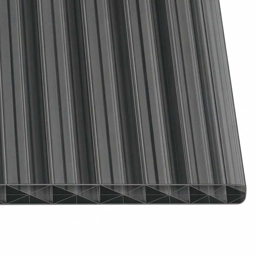 Doppelstegplatten 16mm Polycarbonat X-Struktur graphit anthrazit - e-stegplatten