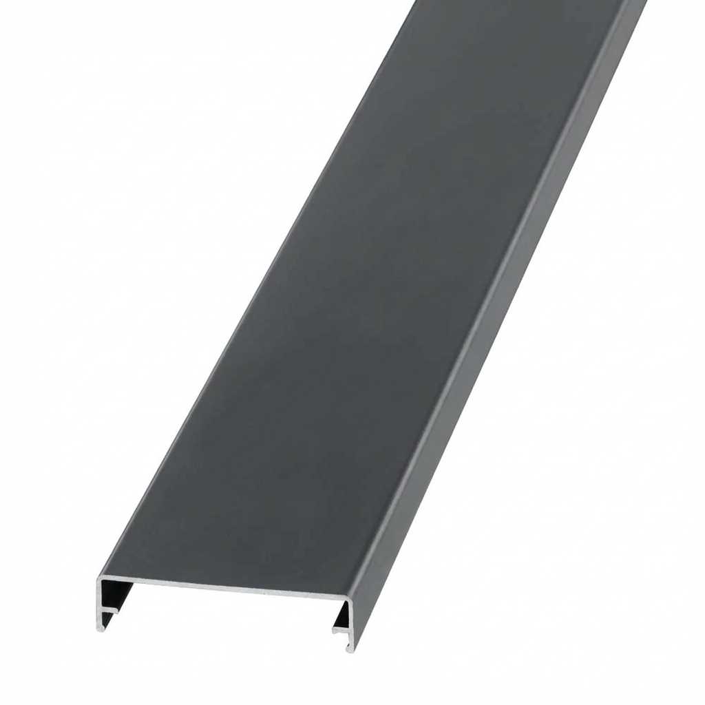 Alu Klemmdeckel 60mm breit - anthrazit - e-stegplatten