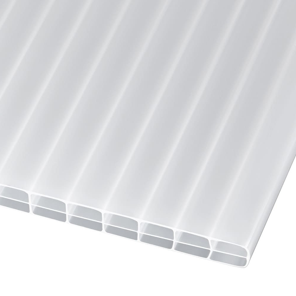 Doppelstegplatten 16mm Polycarbonat 3-Fach Struktur opal/weiß - e-stegplatten