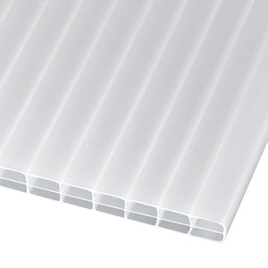 Doppelstegplatten 16mm Polycarbonat 3-Fach Struktur opal/weiß