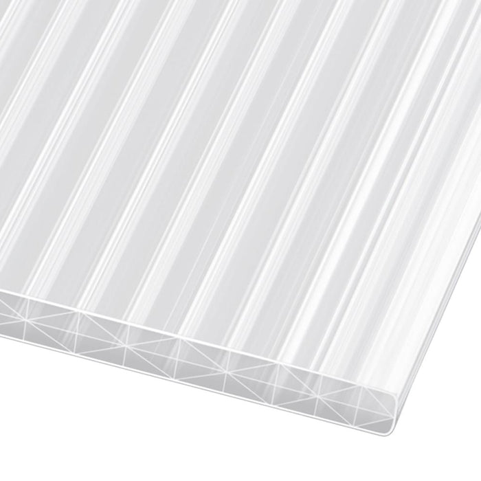 Doppelstegplatten 16mm Polycarbonat X-Struktur opal/weiß