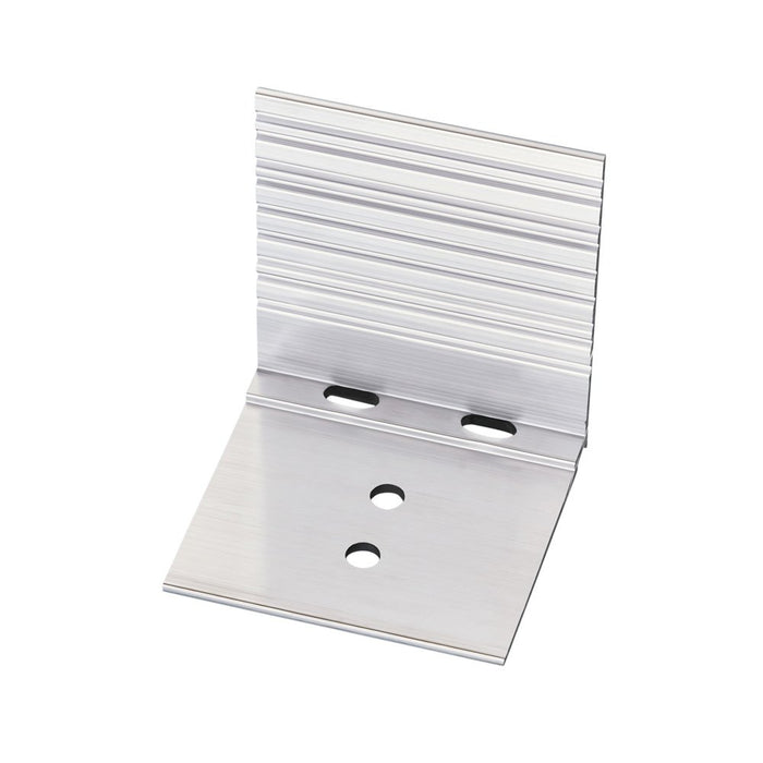 Abrutsch – und Haltewinkel Aluminium pressblank für 16mm - 25mm Stegplatten
