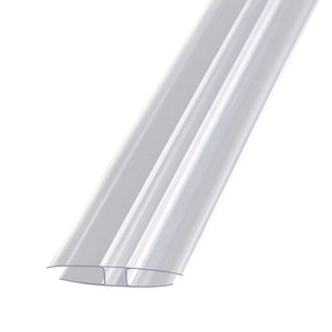 H-Profil transparent Polycarbonat für 6mm Stegplatten