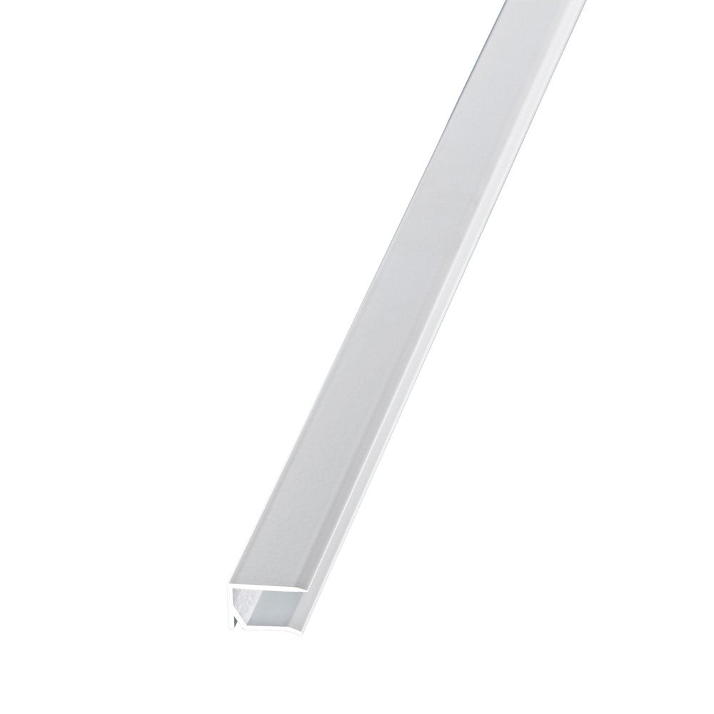 U-Profil Abschlussprofil Premium Alu weiß für 10mm Stegplatten mit Tropfkante - e-stegplatten