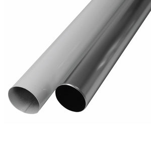 Fallrohr Alu silber pressblank - weiß