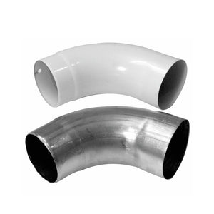 Rohrbogen 72° Alu pressblank - weiß