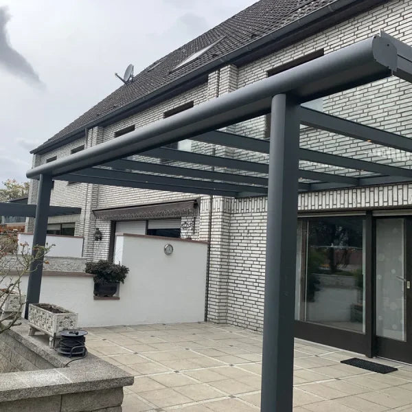 Premium Anthrazit Terrassenüberdachung Alu NOBELline mit Stegplatten 16mm anthrazit/graphit - Bild 3