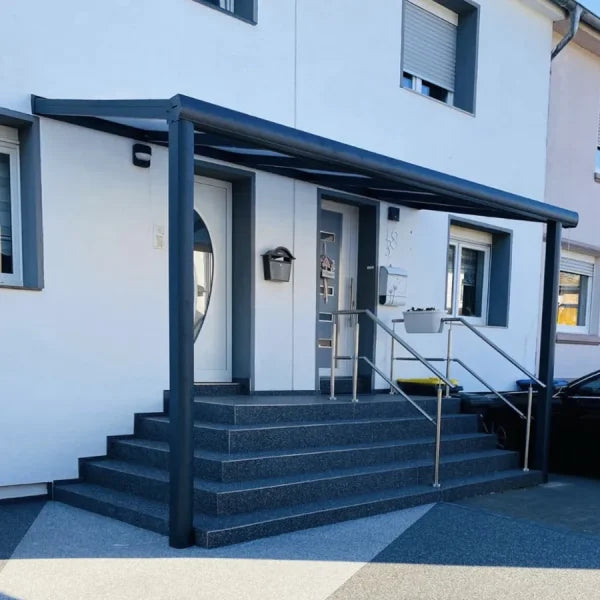 Premium Anthrazit Terrassenüberdachung Alu NOBELline mit Stegplatten 16mm anthrazit/graphit - Bild 2