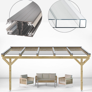 Doppelstegplatten Komplettset Acrylglas 16mm klar/farblos inkl. Profile und Zubehör