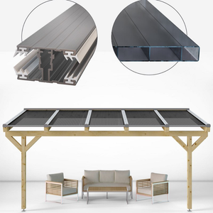 Doppelstegplatten Komplettset Polycarbonat 16mm esthetic graphit inkl. Profile und Zubehör
