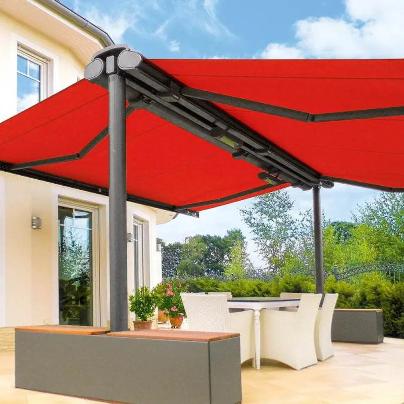 Doppelseitige Markisen Zwillingsmarkisensysteme - Detailansicht | Sonnenschutz-Markise für Terrasse und Balkon